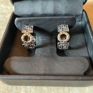 John Hardy Sterling Silver/18K Gold Hoop Earrings